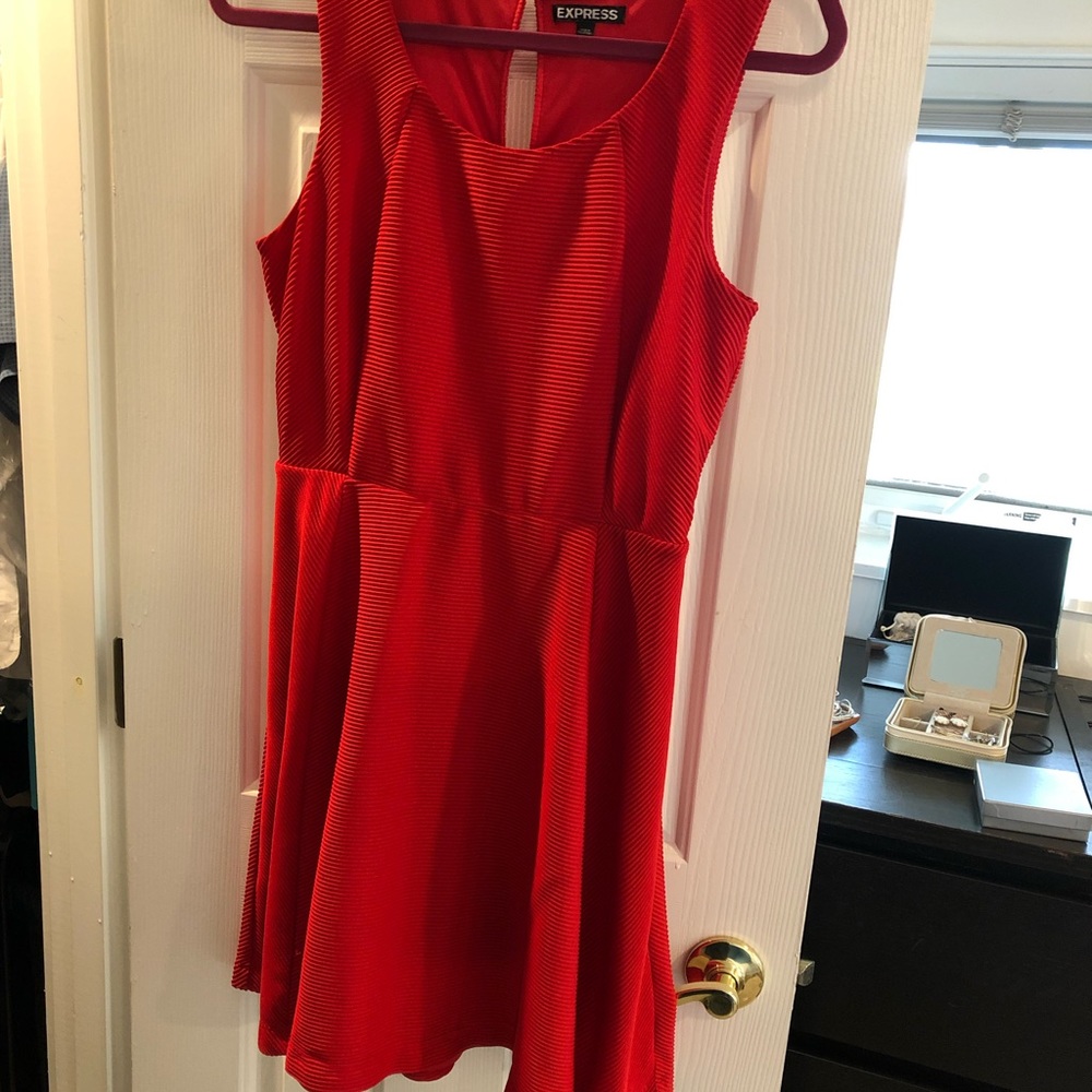 Express red dress size M